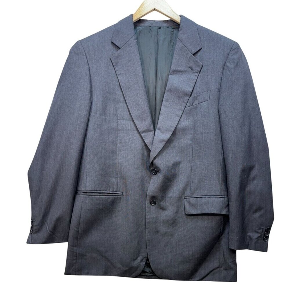 Barneys New York Mens Wool Suit Jacket By Studio 0001 Ferre Made In Italy Gray S